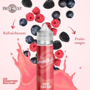 Flacon de 50 ml du e-liquide Red Crush de la marque Nebula au goût d'un smothie de fruit rouge