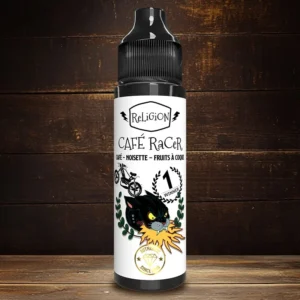 E-liquide Café Racer Religion Juice Café Noisettes Fruits à coques Vieilli en fût de Chêne Gourmand 50mL