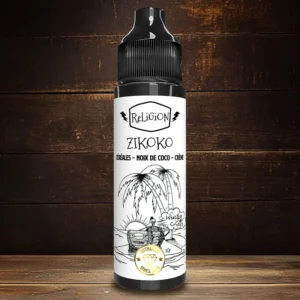E-liquide Zikoko Religion Juice Noix de coco Corn Flakes Vieilli en fût de chêne Gourmand 50mL
