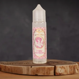 Flacon de 50ml du e-liquide Fraise Framboise de la gamme les Authentics par Aldrik & co