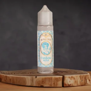 Flacon de 50ml du e-liquide Framboise Bleue de la gamme Les Authentics par Aldrik & co